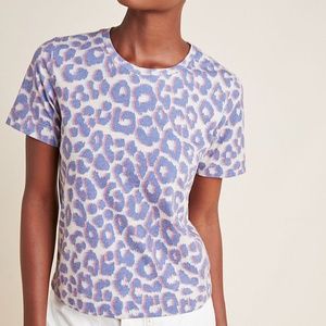 Sol Angeles Leopard Print Wide Crew Tee Medium